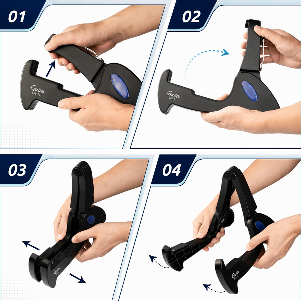 GUITTO non-slip rubber feet gripping floor to prevent sliding and tipping