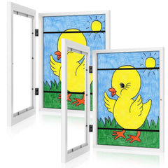 GULETHUN front view showing white 8.5x11 frame and displayed drawing benefit clear presentation