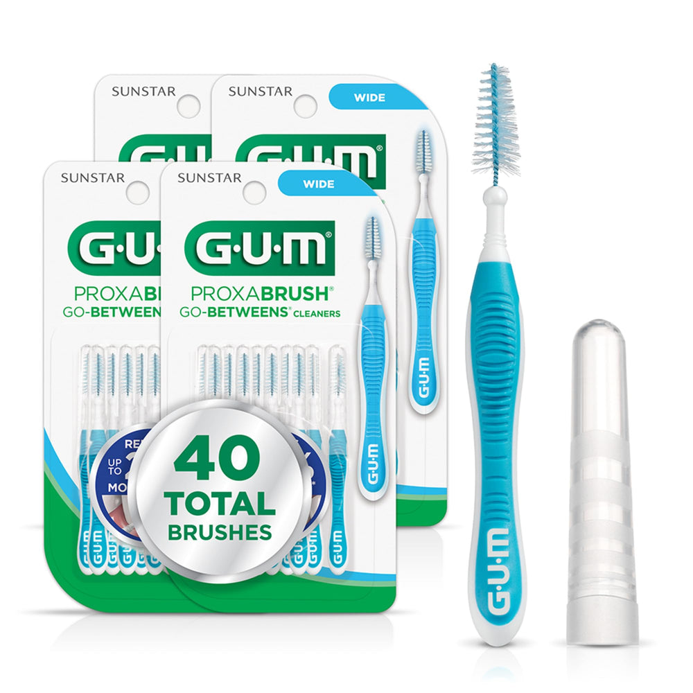 GUM Proxabrush front packaging showing pack contents and benefits
