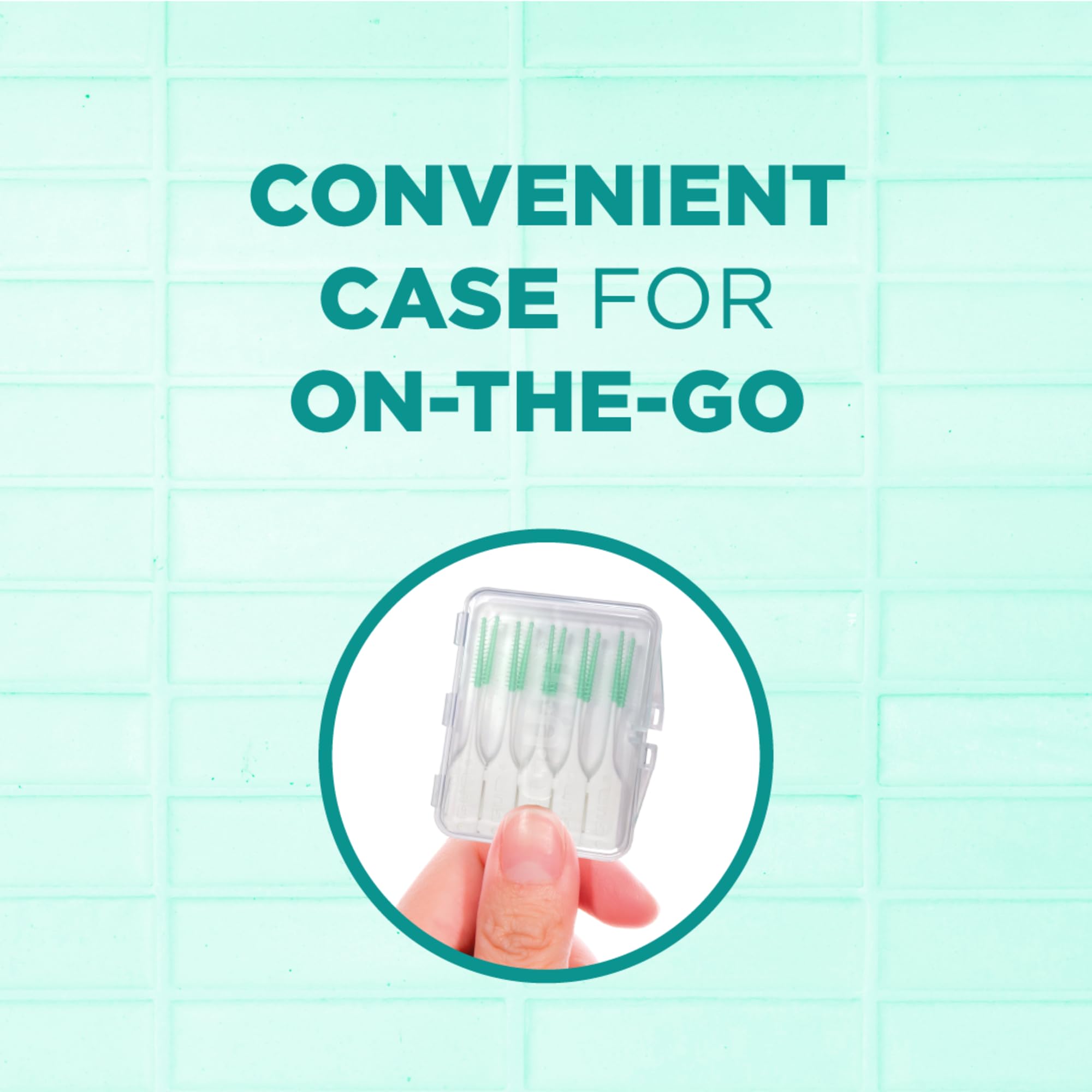 GUM pick next to coin showing compact size for travel convenience