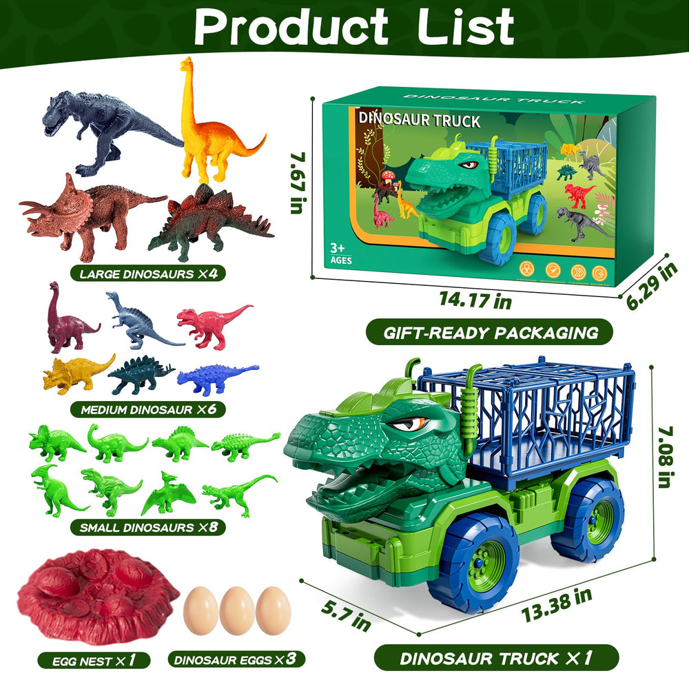 Guminnara trailer open cage demonstrating storage and display benefit for dinosaurs