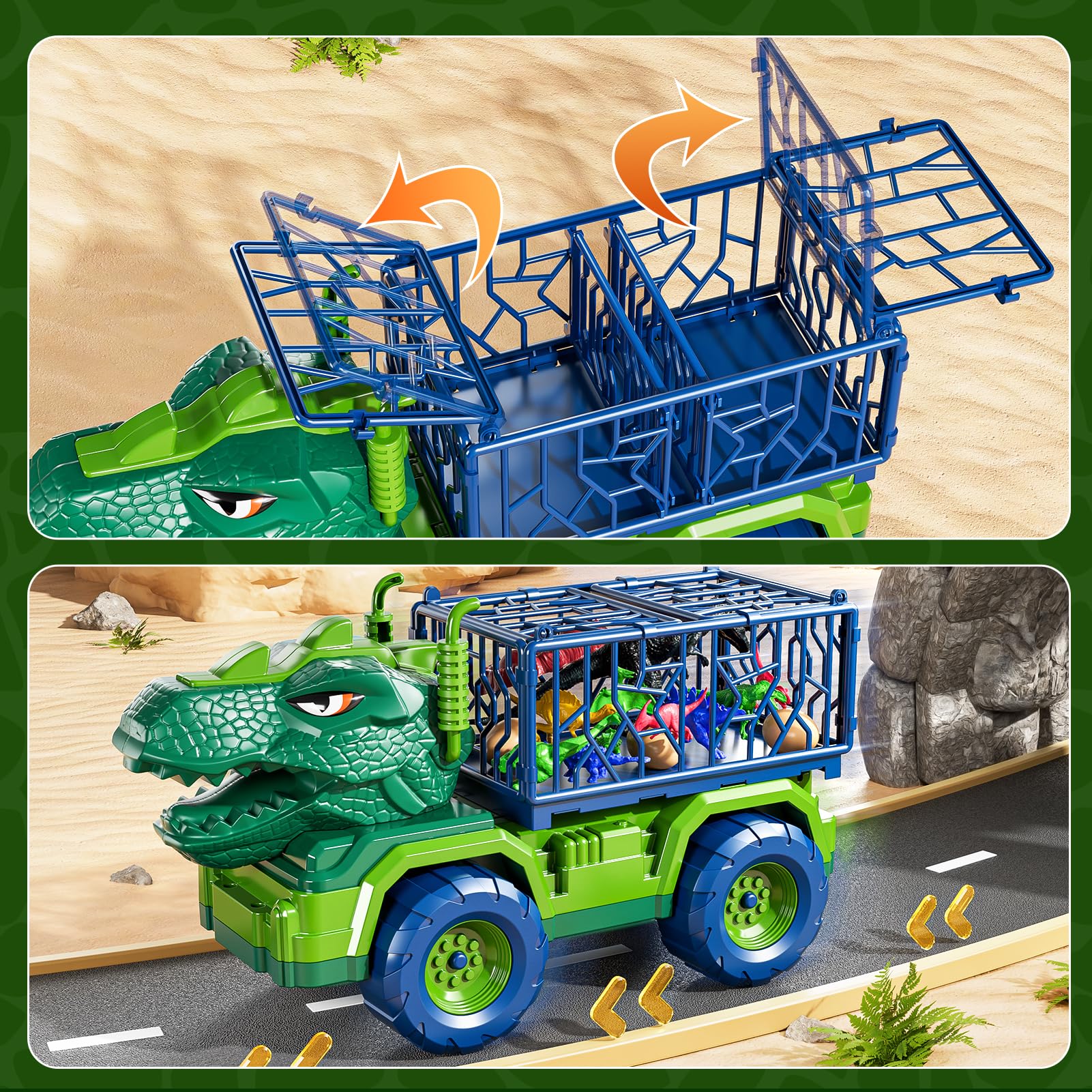 Guminnara T‑rex head detail highlighting textured sculpting for realistic role-play