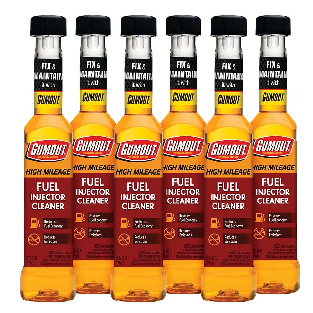 Gumout front packaging displaying six bottles and product name benefits