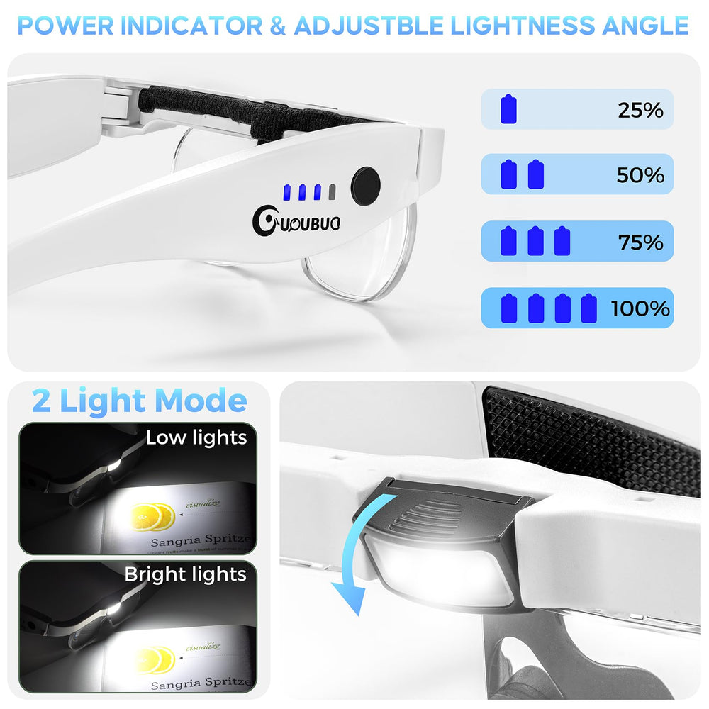 GUOUBUO adjustable LED tilted downward to illuminate small workpiece precisely