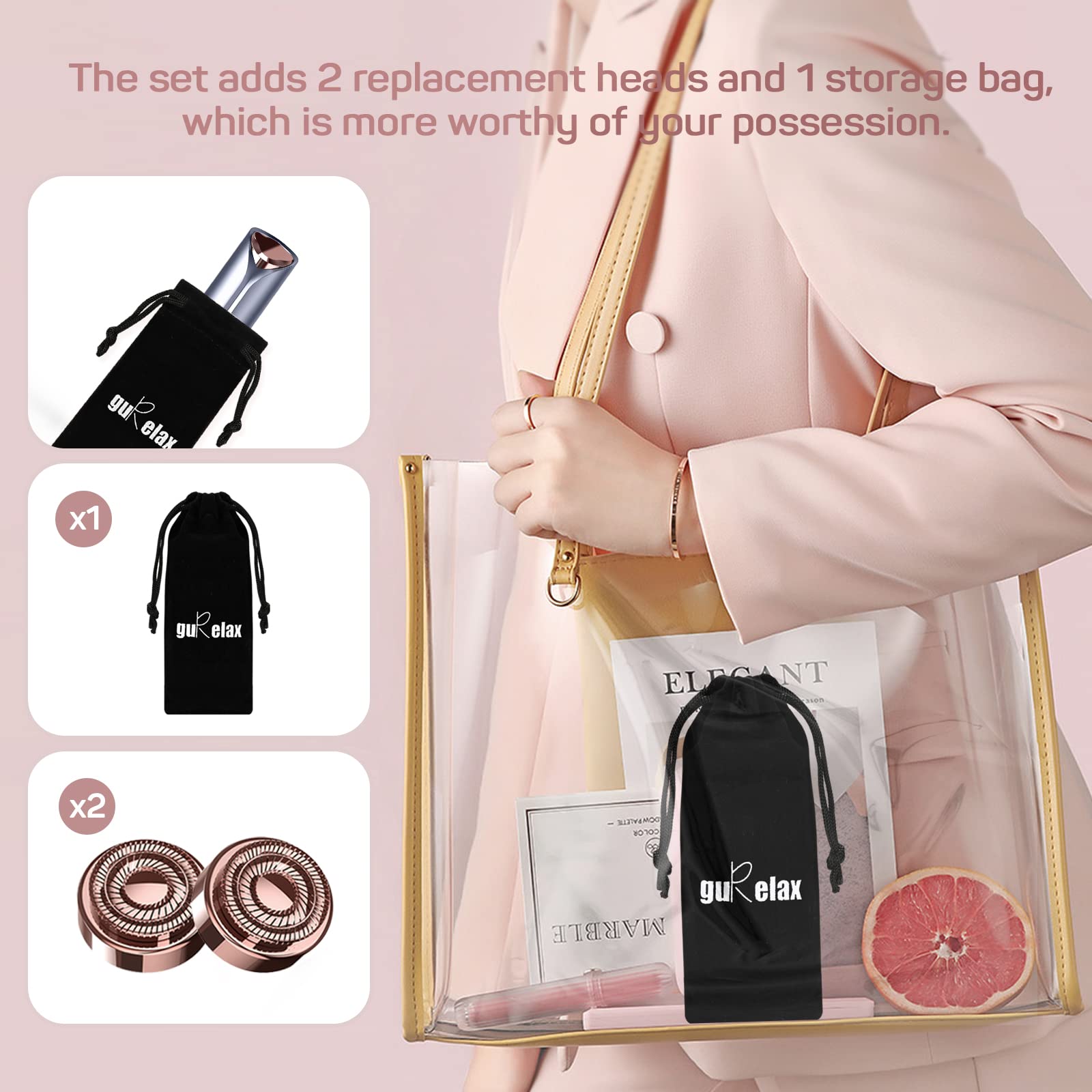 gurelax held in hand to show scale and travel-friendly lipstick-sized convenience