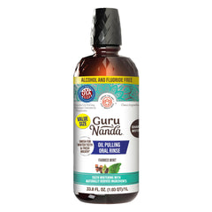 GuruNanda front label of CocoMint 1L bottle showing refill benefits