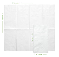 GUSTO folded napkin close-up highlighting neat 1/8 fold for place settings