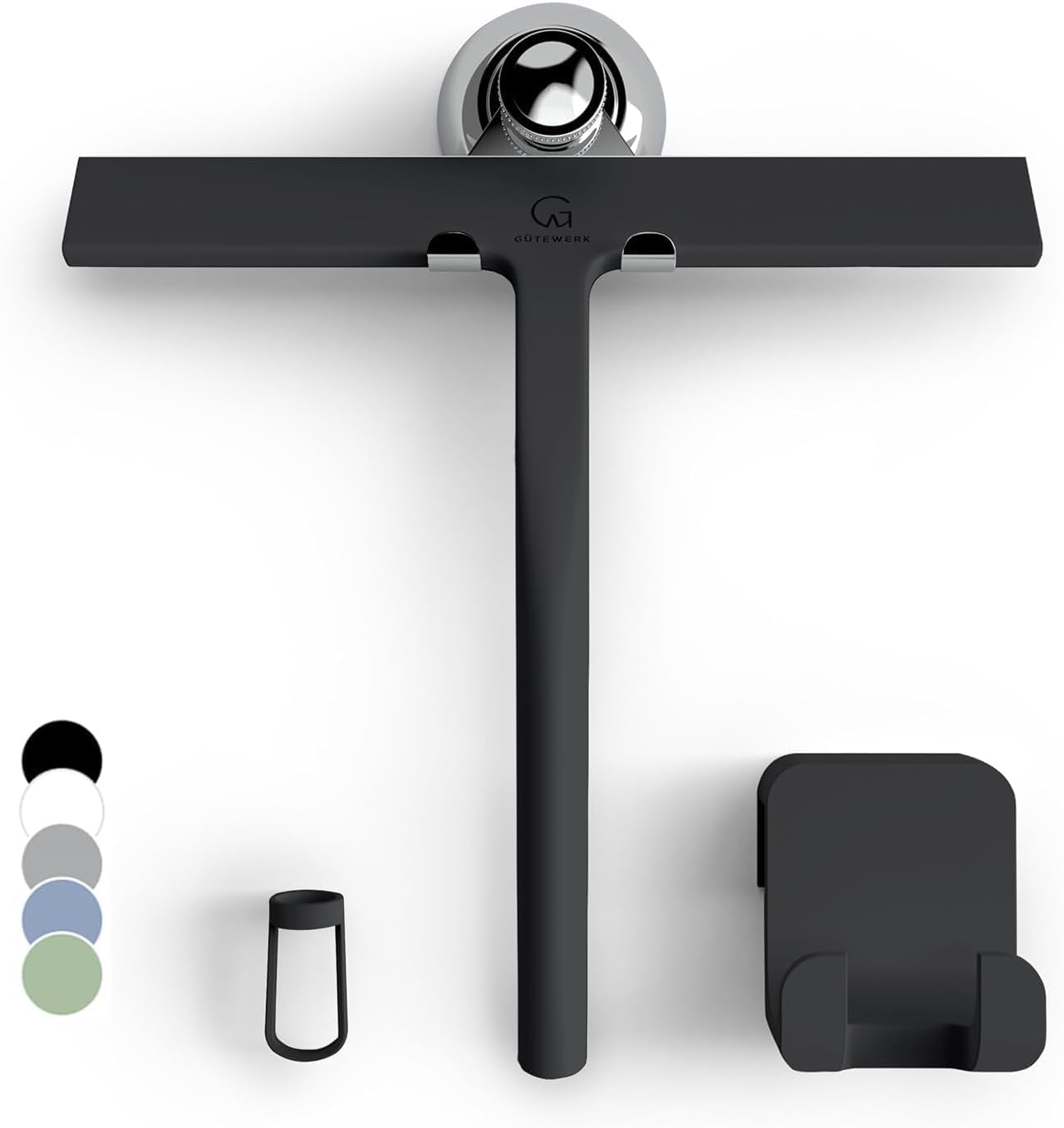 GÜTEWERK front view showing squeegee design and compact benefit