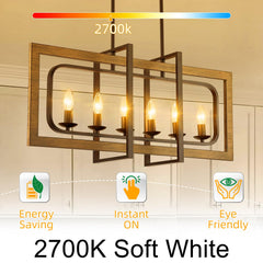 GvvooHome bulb installed in chandelier creates warm ambience