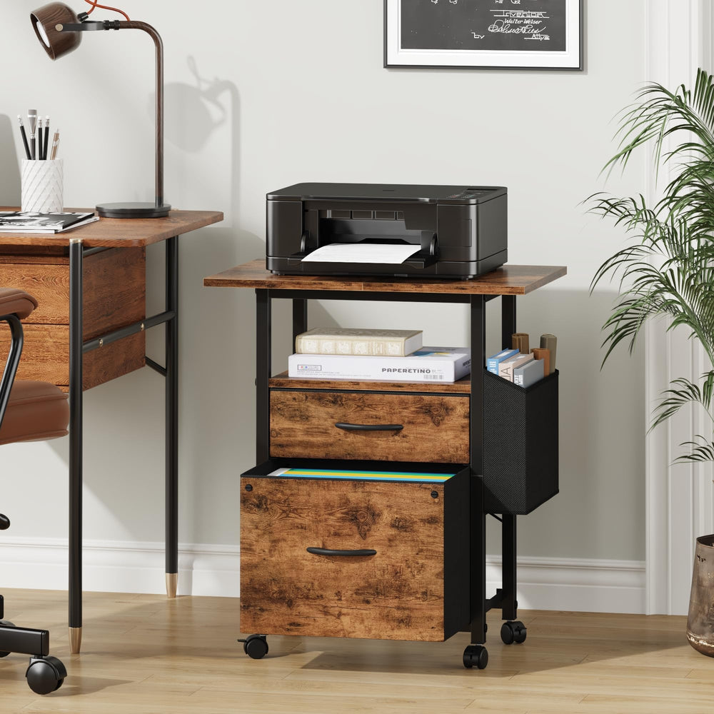 GYIIYUO top supporting a large office printer to demonstrate weight capacity and stability