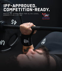 Athlete using Gymreapers wraps during bench press for added wrist stability