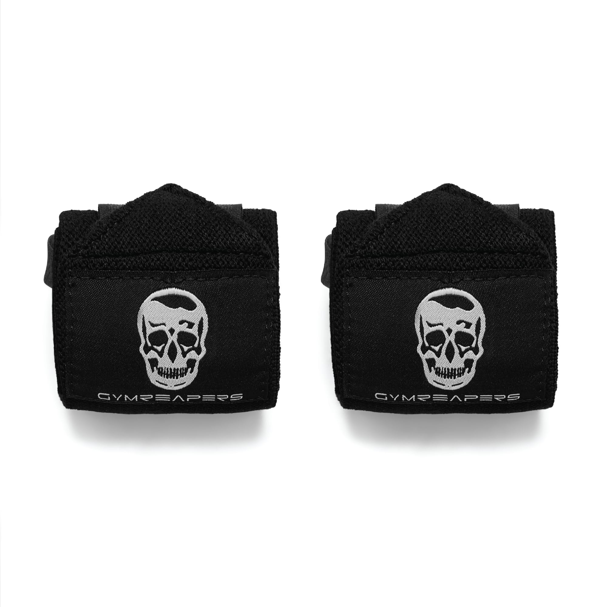 Gymreapers wrist wrap next to ruler demonstrating accurate 18-inch measurement