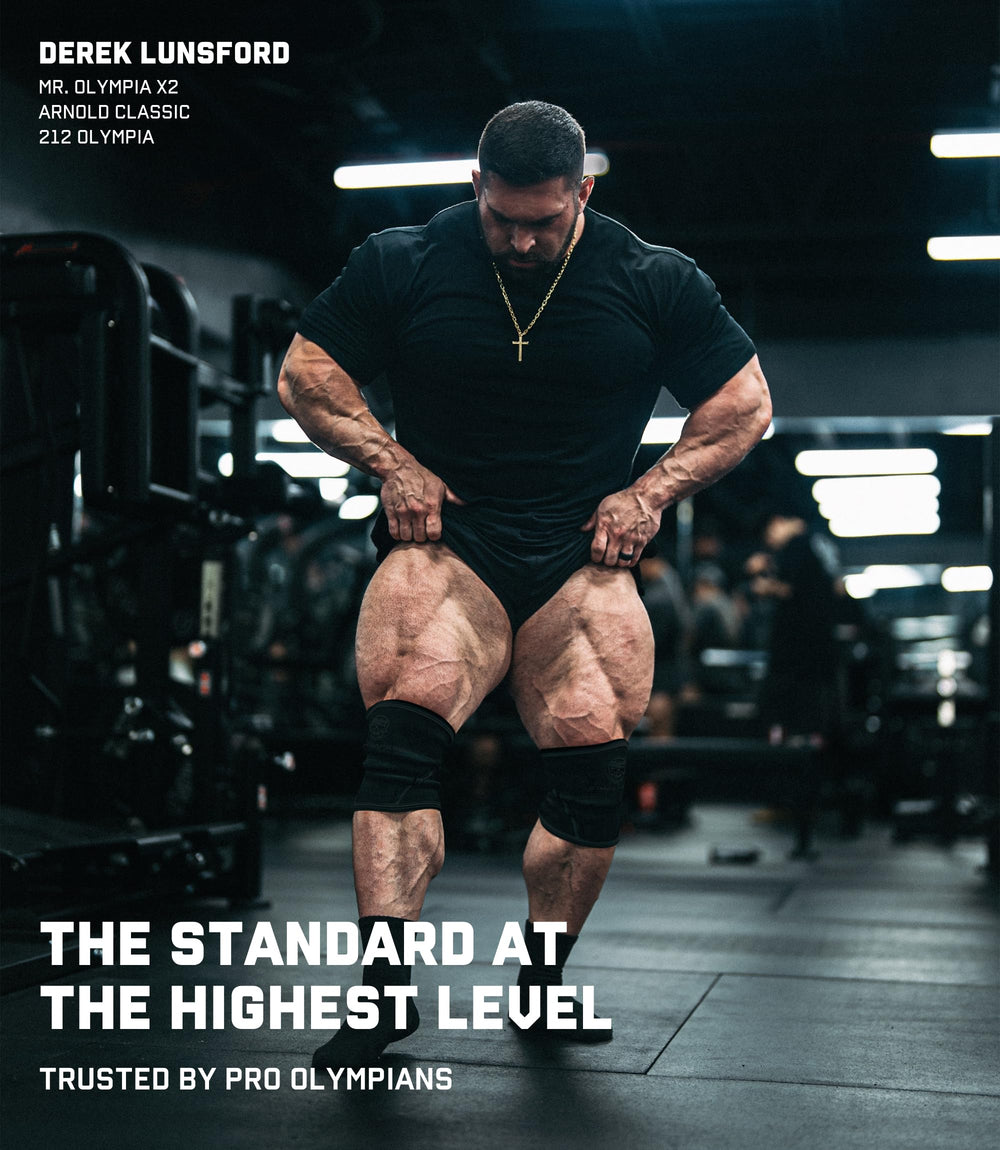 Gymreapers sleeve in use during squat demonstrating stability under load