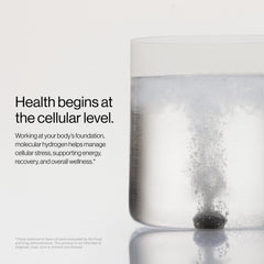 H2TAB tablet close-up showing texture and easy, single-dose portability benefit