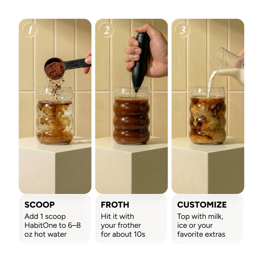 HABIT ONE open tub with granules visible for quick-prepare advantage