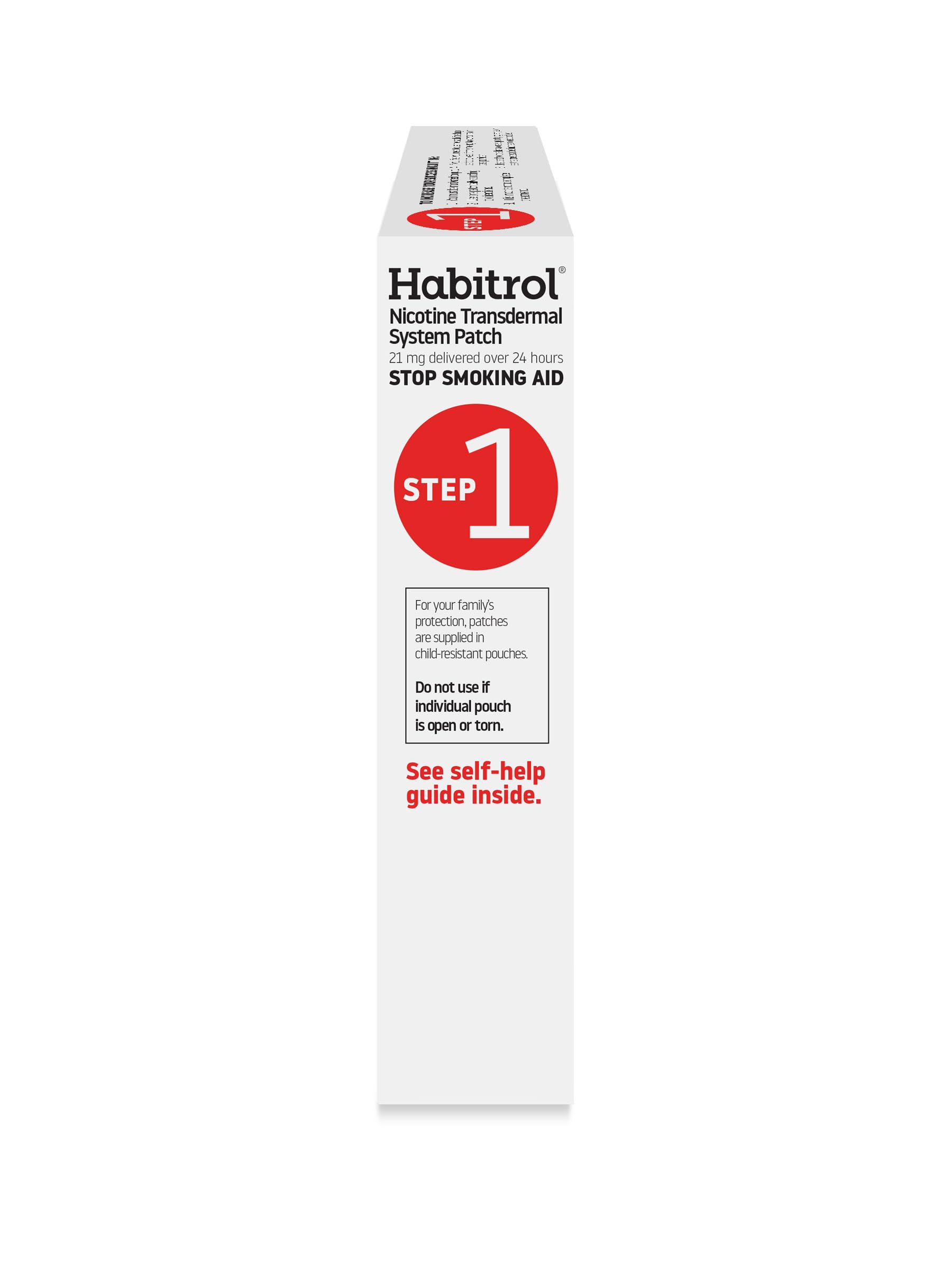 Habitrol patch close-up texture showing adhesive surface for consistent delivery