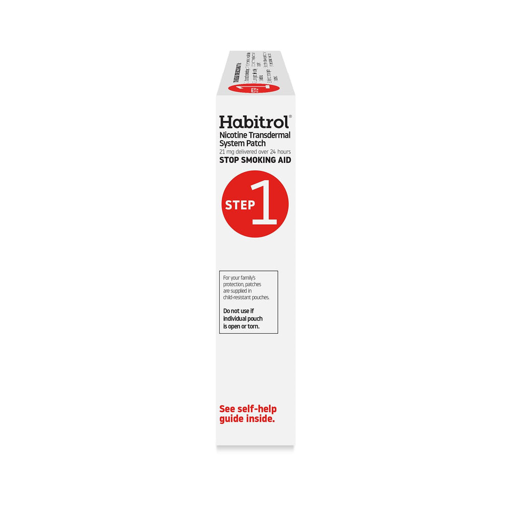 Habitrol patch on arm in use demonstrating discreet 24-hour nicotine delivery