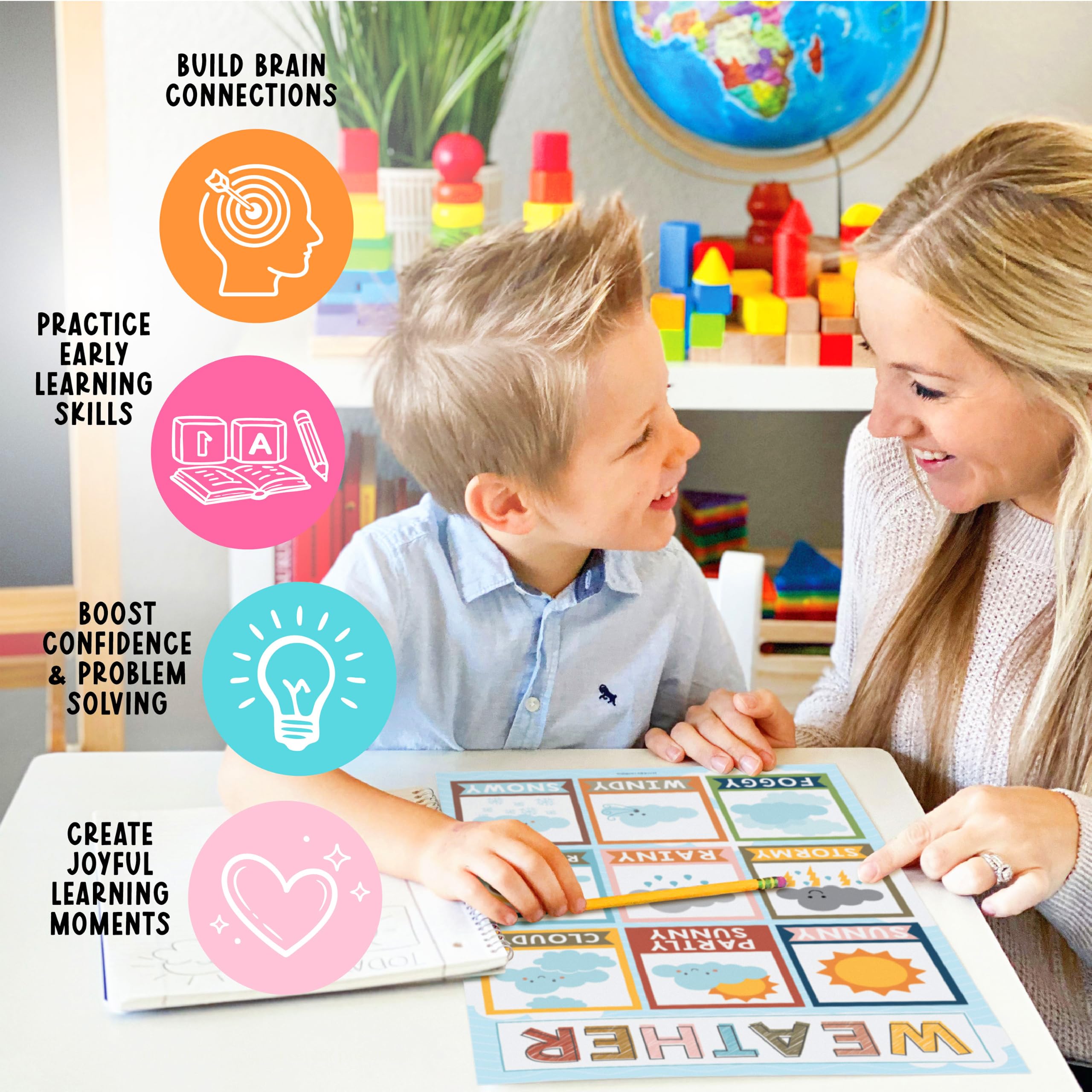 Hadley Designs classroom wall mounted setup showing how posters organize learning centers