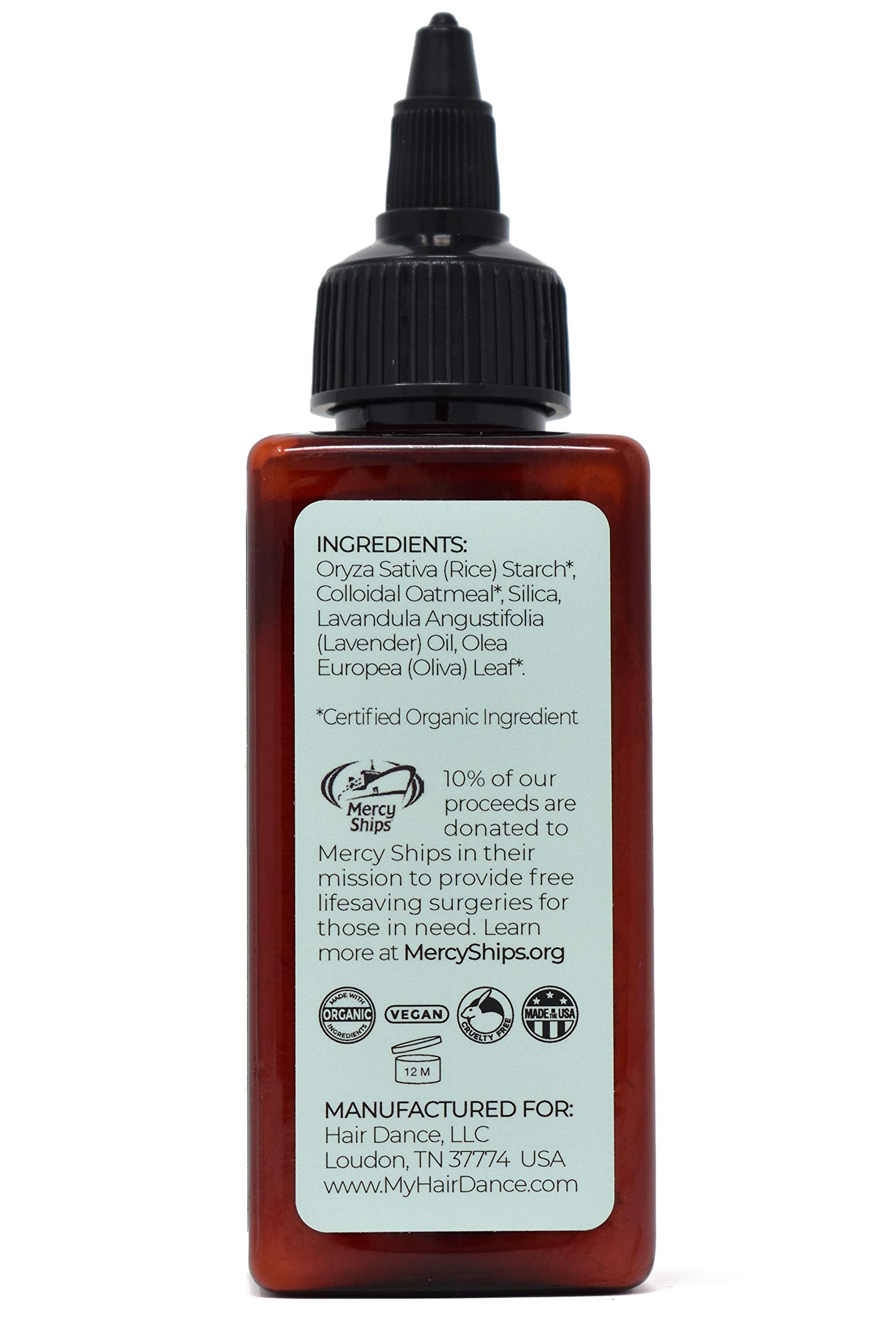 Hair Dance applying powder to roots to add instant volume and refresh