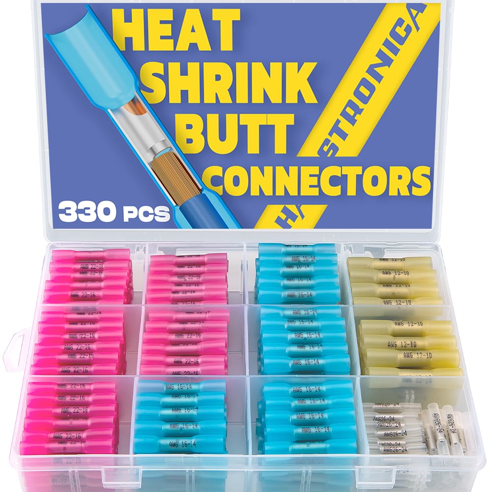 haisstronica front packaging showing entire 330-piece connector kit and organization benefit
