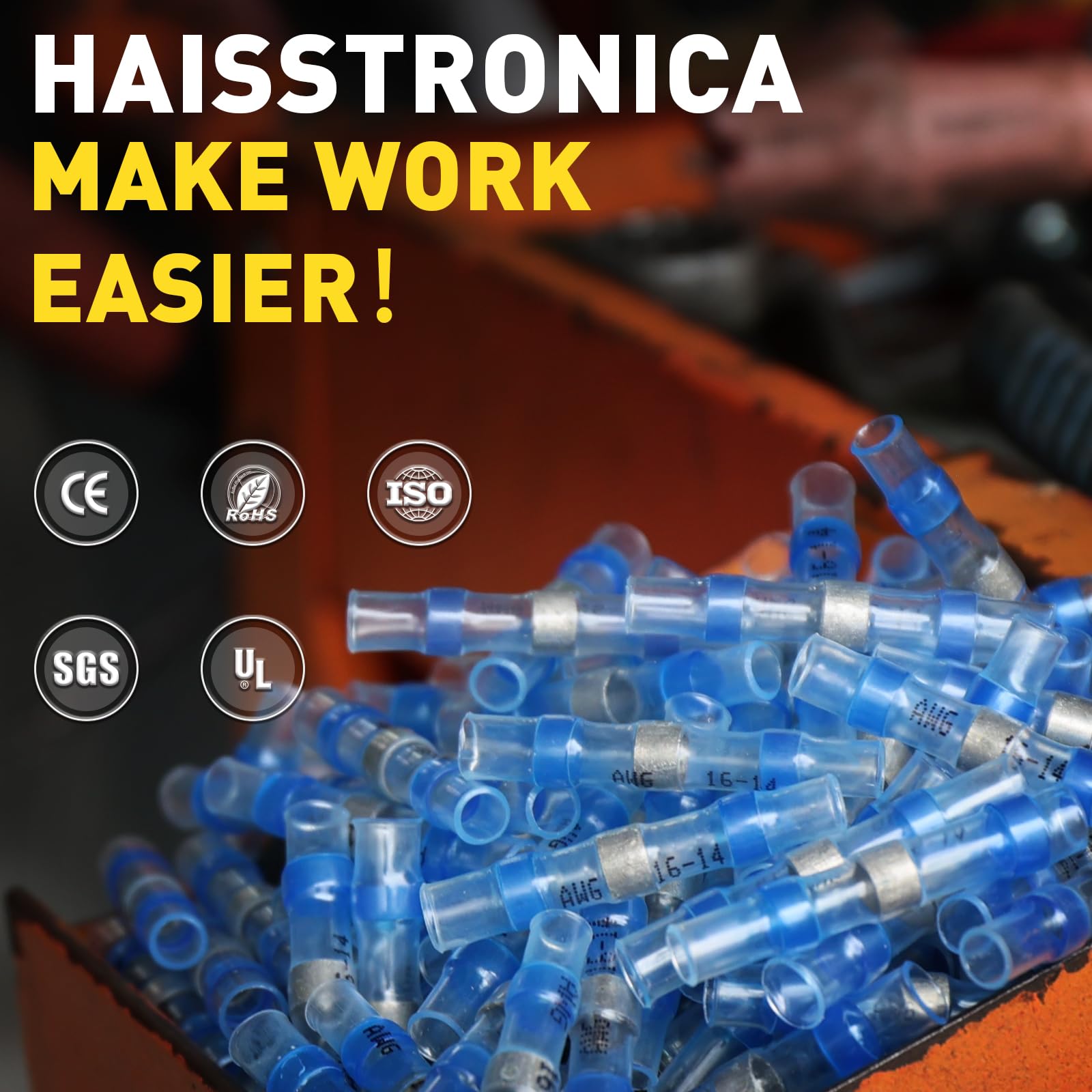 haisstronica in-use automotive splice on wire harness for durable road-ready repairs