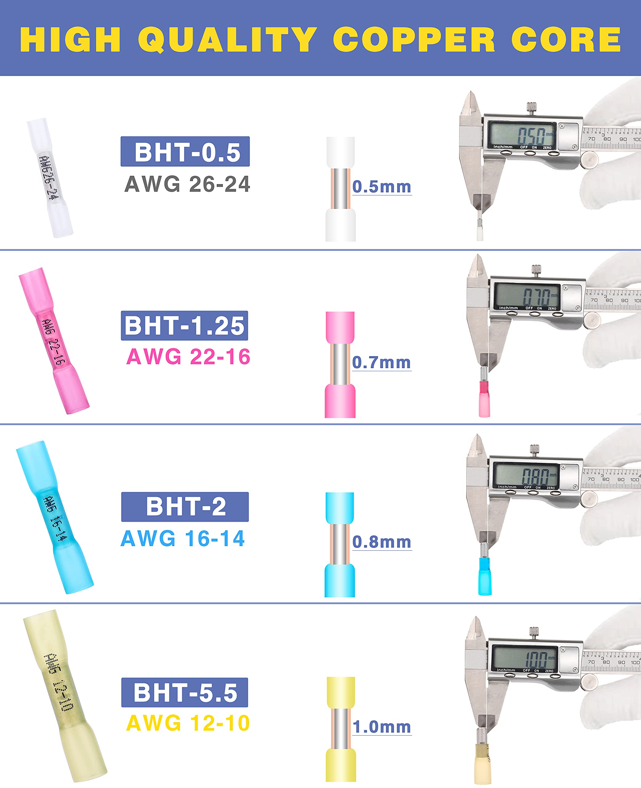 haisstronica size comparison with marked gauges helping quick selection and accurate fit