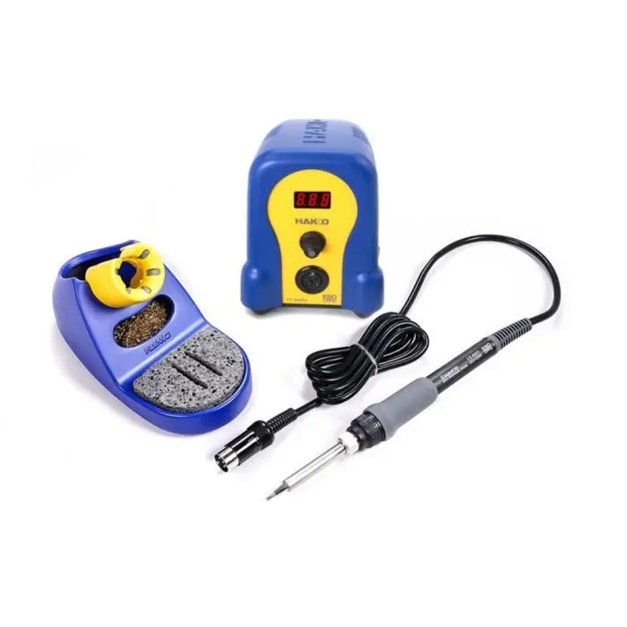 Hakko front panel showing rotary encoder and display for quick temperature adjustments