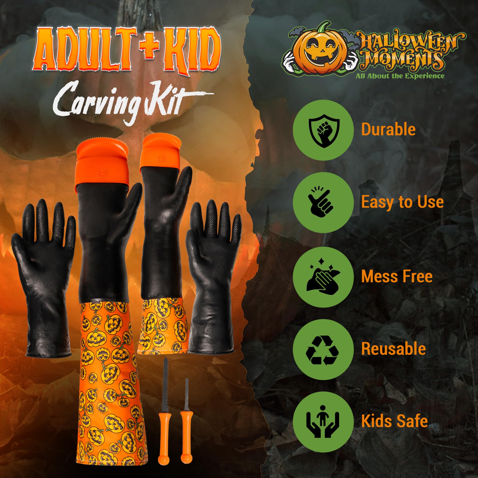 Halloween Moments glove worn by adult for size and protection