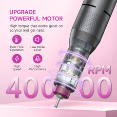 Halmai handpiece closeup highlighting lock design for secure bit changes