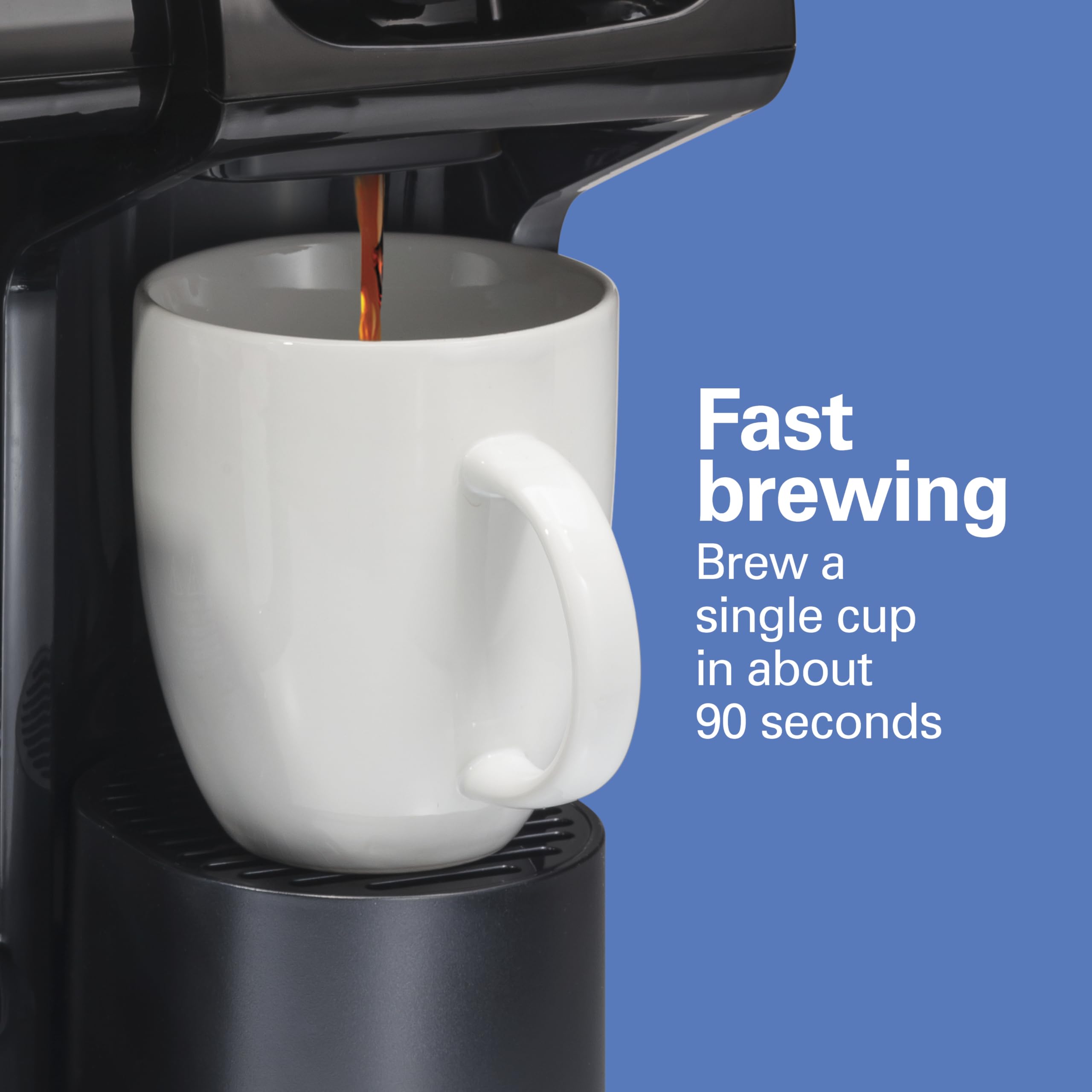 Hamilton Beach FlexBrew Trio 12-cup glass carafe highlighting full-pot brewing capacity