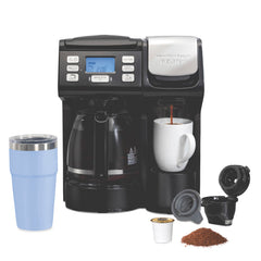 Hamilton Beach FlexBrew Trio front view showing compact dual-brew benefits