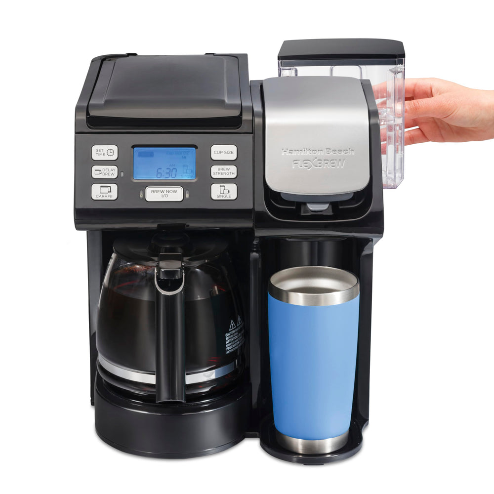 Hamilton Beach FlexBrew Trio in kitchen lifestyle setting showing everyday use benefits