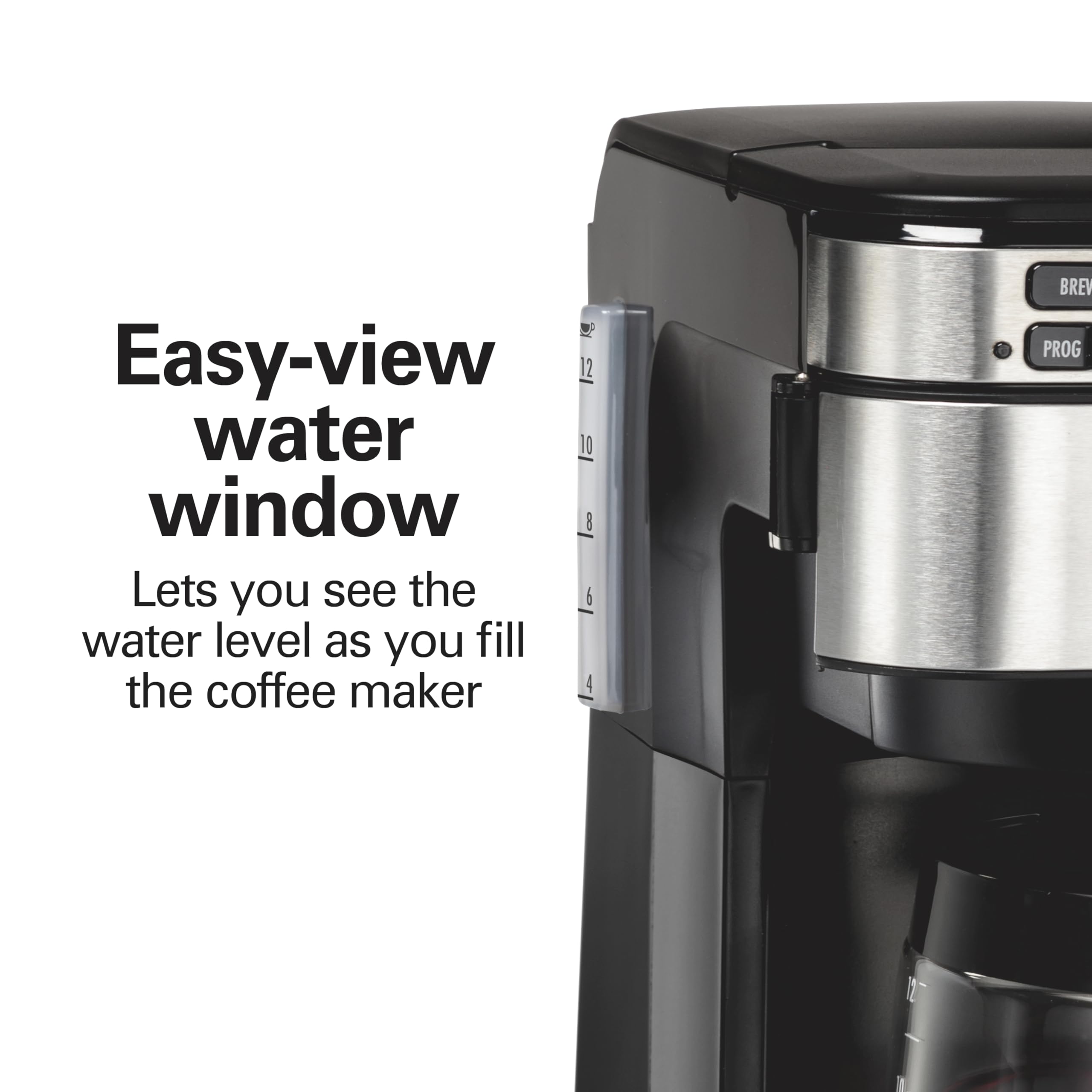 Hamilton Beach Select-a-Brew dial highlighting regular, bold, and 1–4 cup options