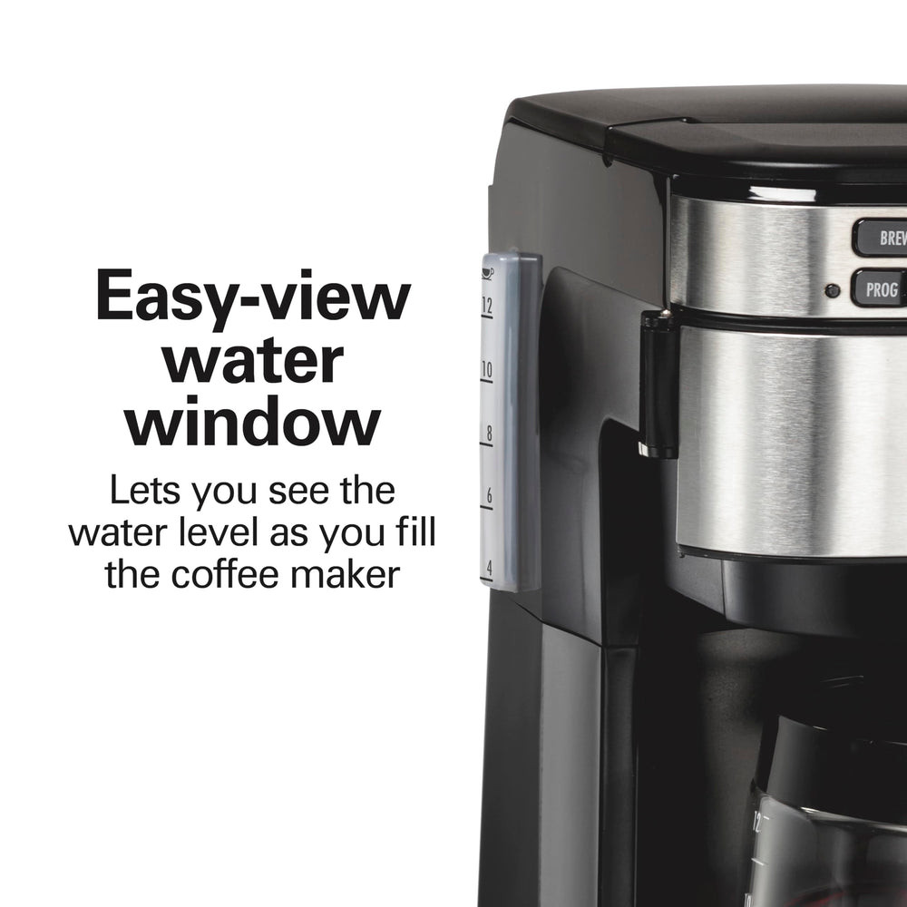 Hamilton Beach Select-a-Brew dial highlighting regular, bold, and 1–4 cup options