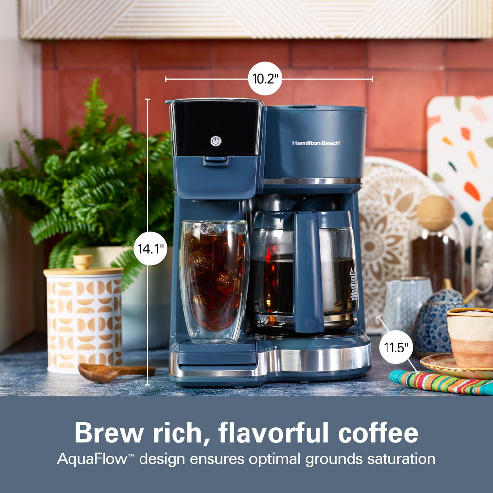 Hamilton Beach iced brew mode indicator for stronger cold coffee that resists dilution