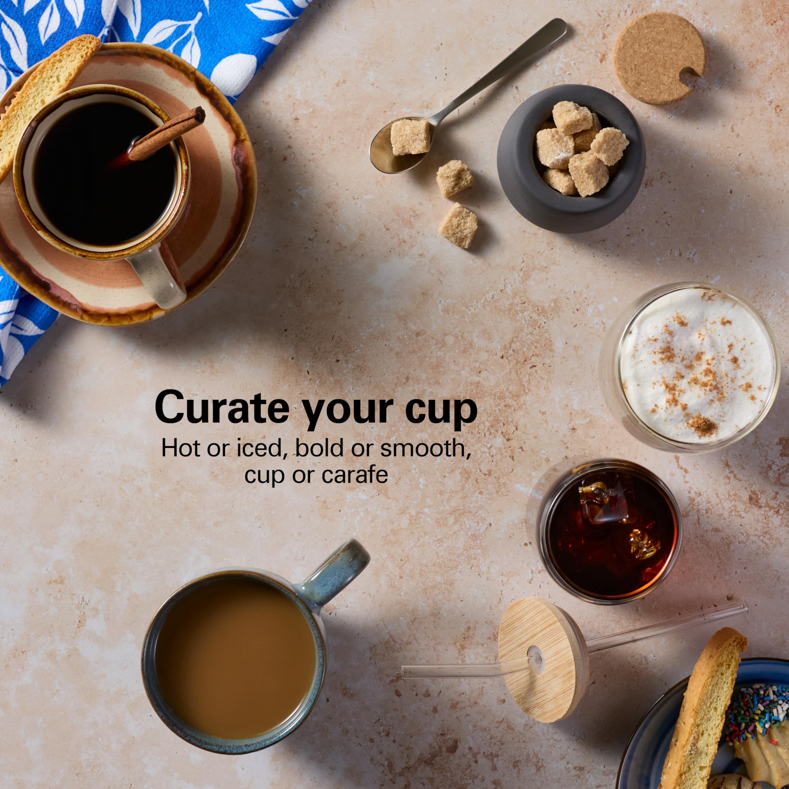 Hamilton Beach single-serve cup being brewed for fast personal coffee on busy mornings