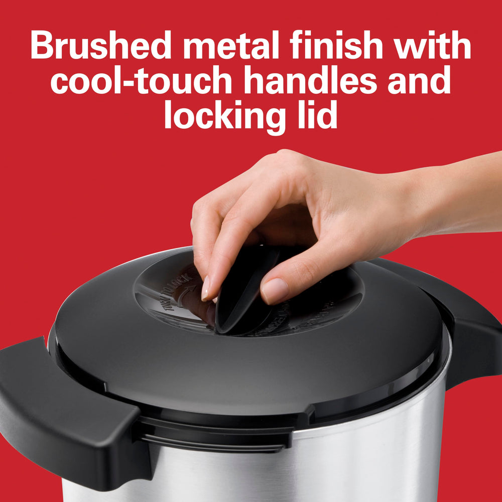 Hamilton Beach removable brew basket close-up for simple dishwasher cleaning