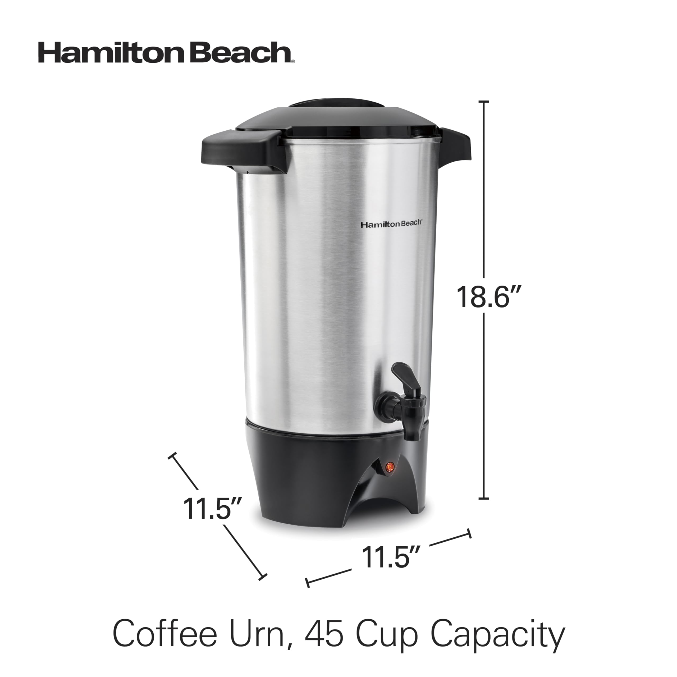 Hamilton Beach urn on serving table in event setting for convenient service