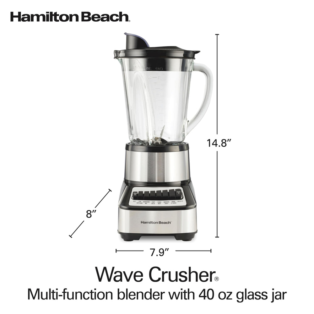 Hamilton Beach blender on kitchen counter blending drinks for everyday use