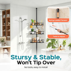 HAMITOR four tiers loaded with bottles organizing family products