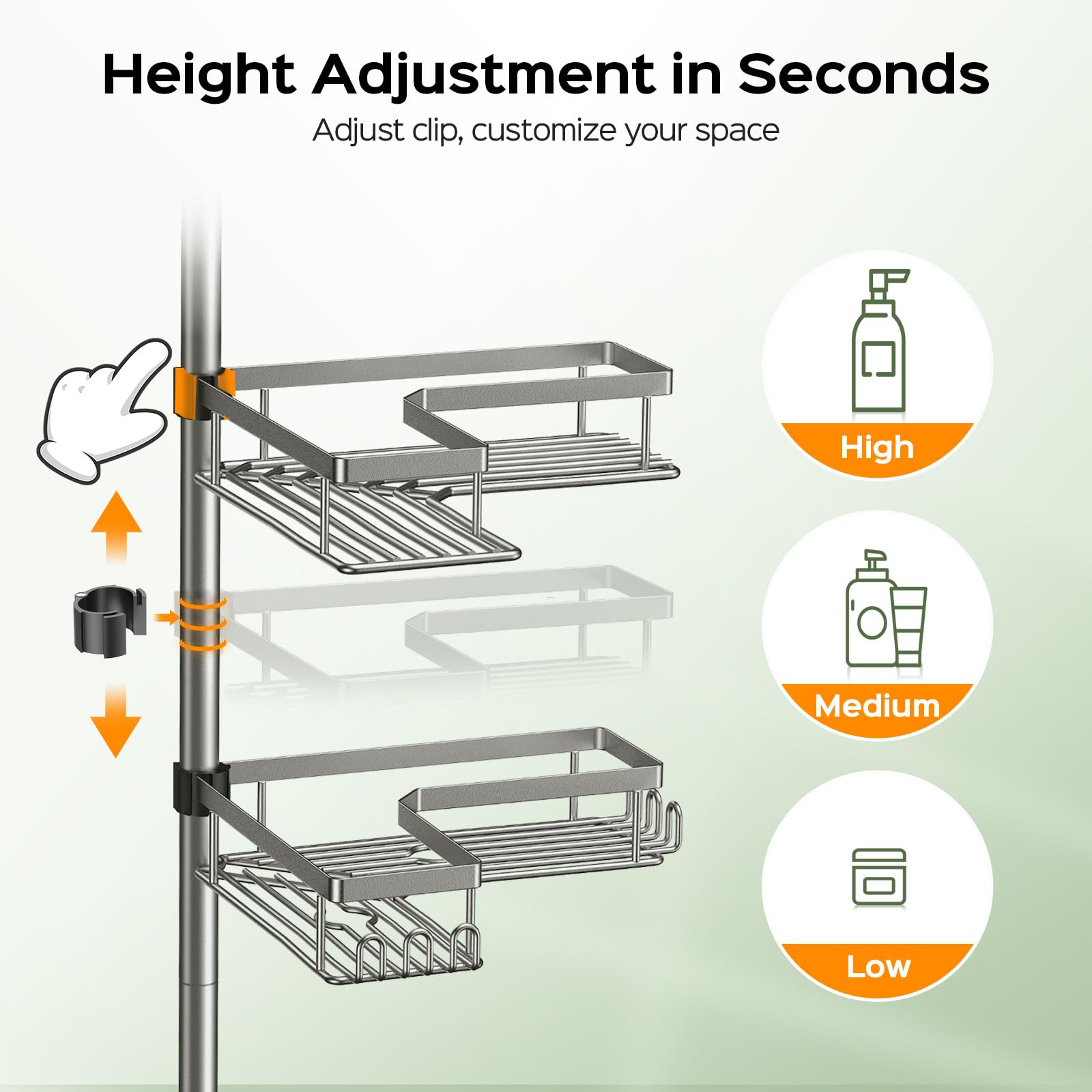 HAMITOR adjustment clip detail showing easy custom height benefit