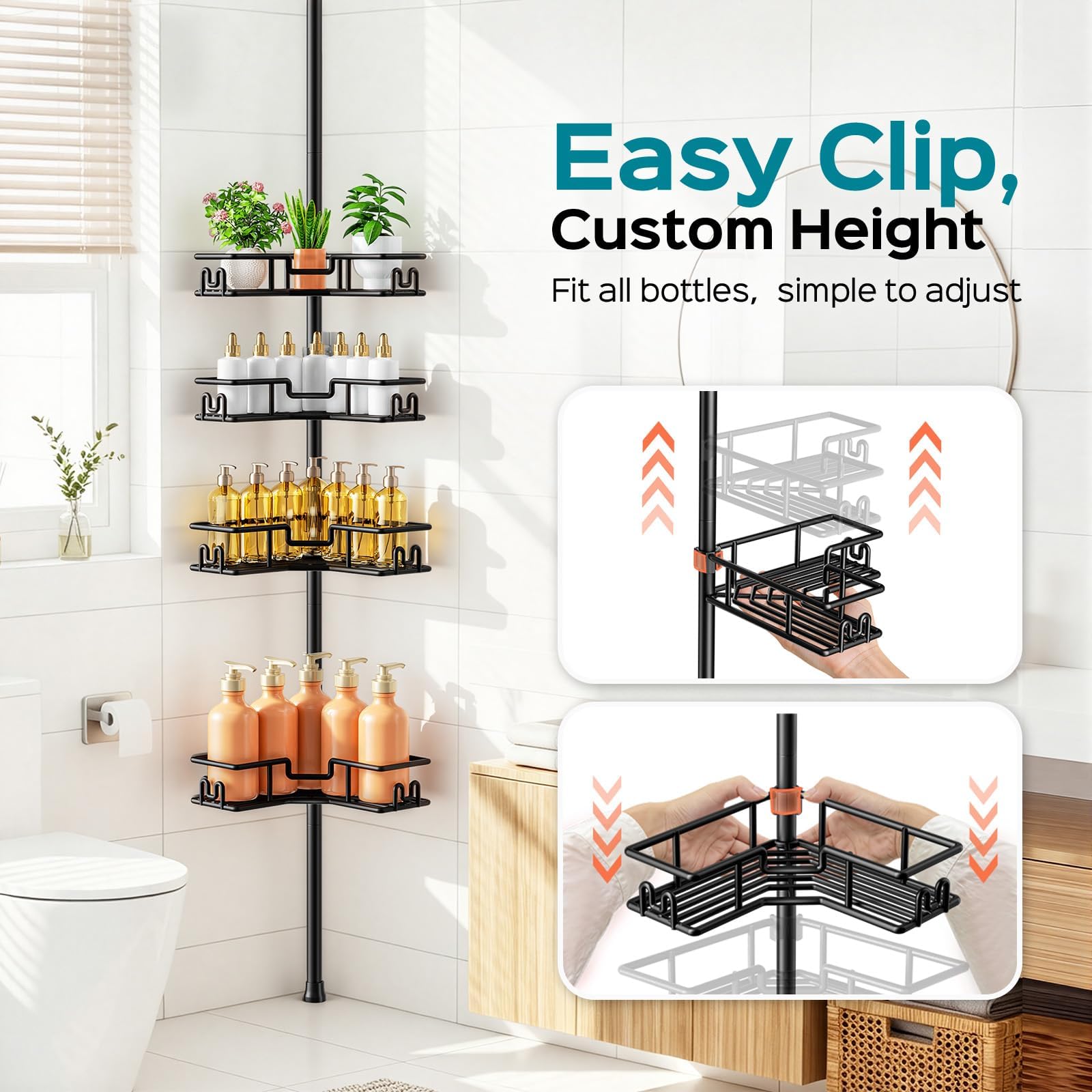 HAMITOR height comparison demonstrating adjustable 47–123 inch fit
