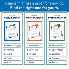 Hammermill stack next to ruler showing size and weight for professional feel