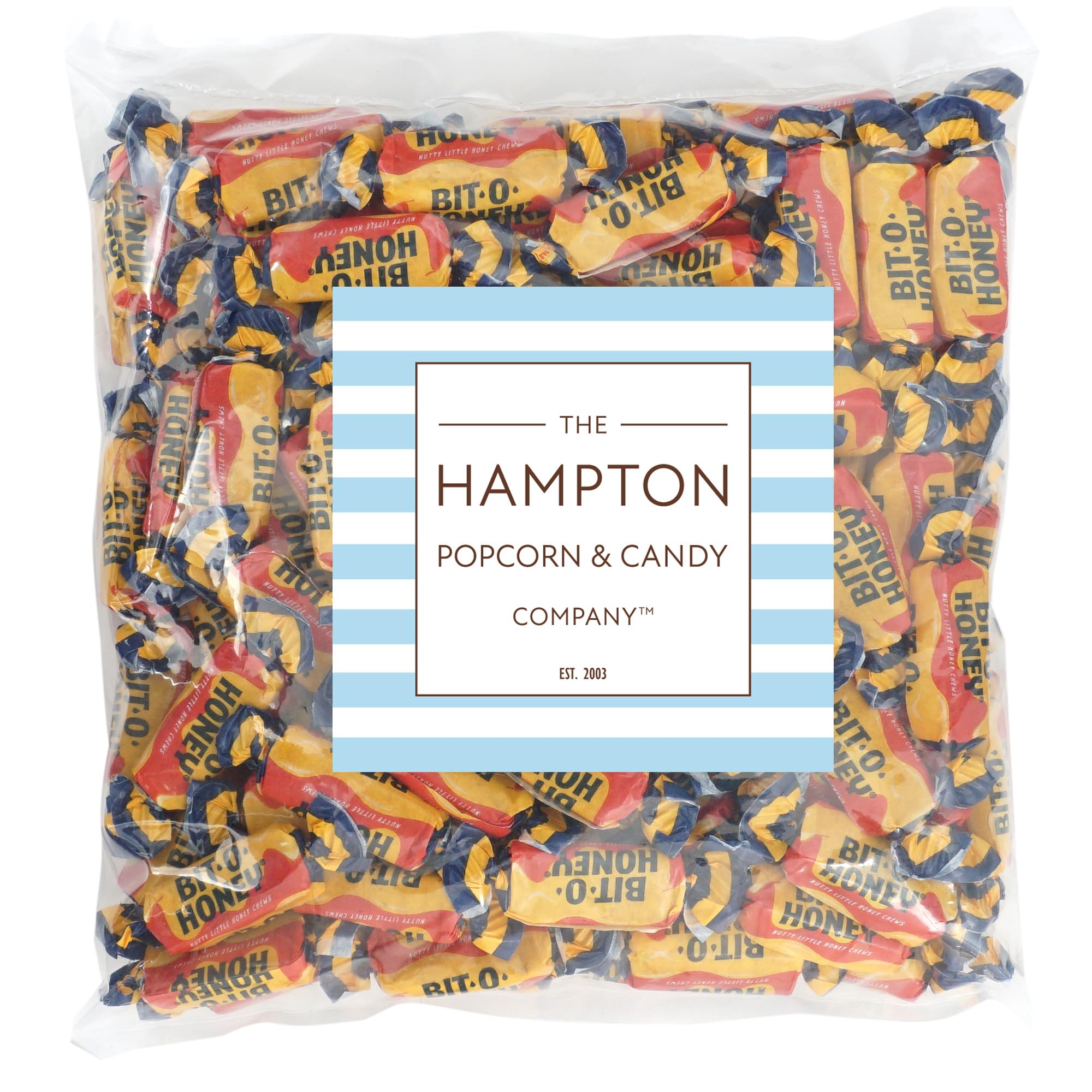Individually wrapped BitOHoney pieces by The Hampton Popcorn Company for easy sharing