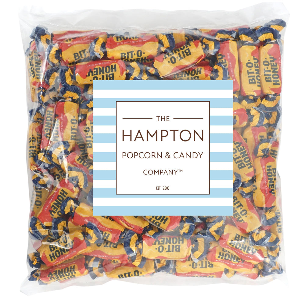 Individually wrapped BitOHoney pieces by The Hampton Popcorn Company for easy sharing