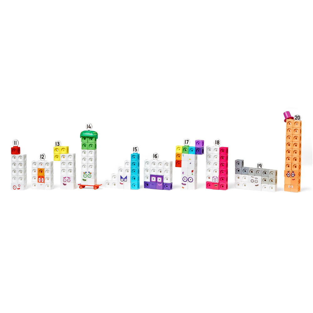 hand2mind Numberblocks write-and-wipe activity cards with pen for repeat practice