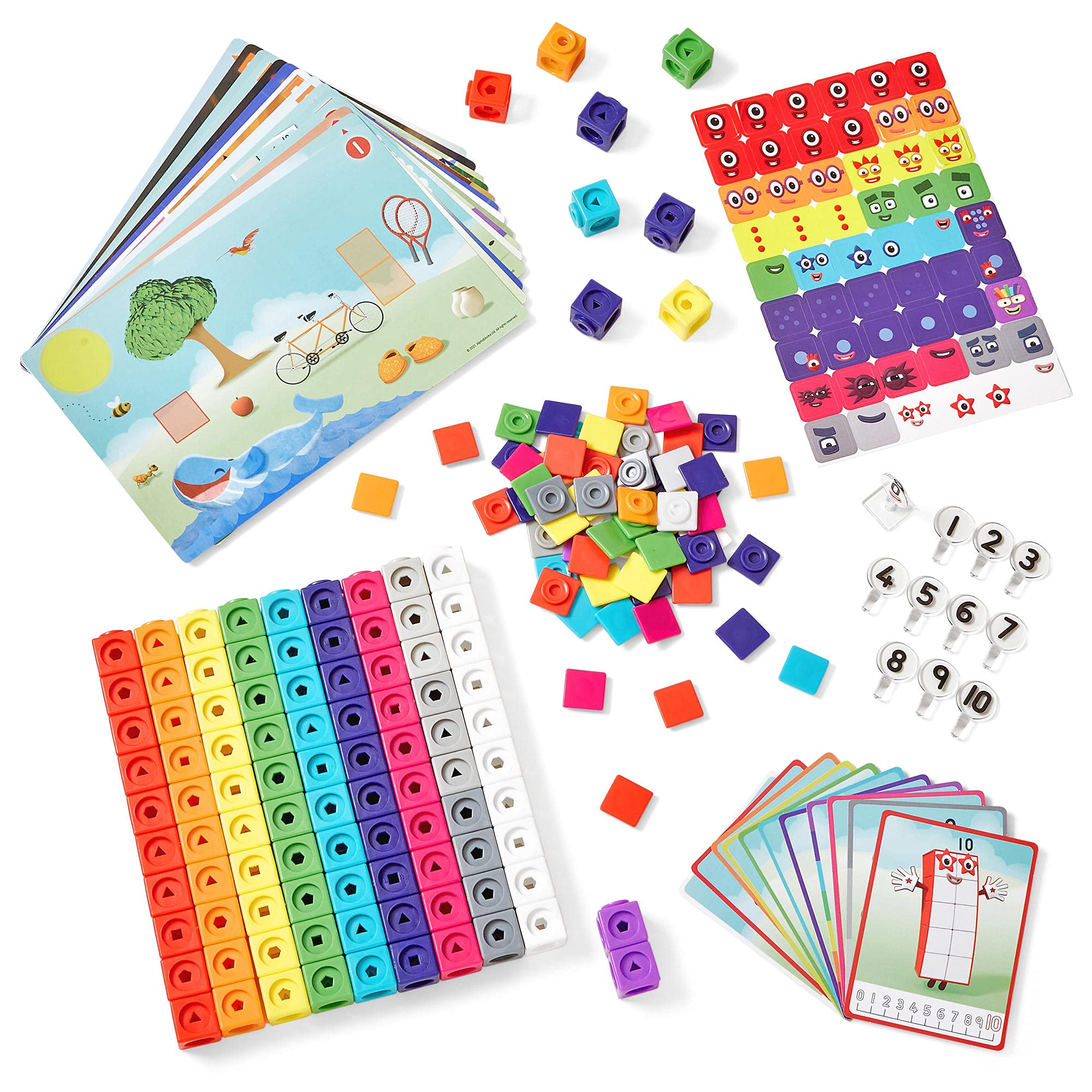 hand2mind activity cards and guide open to show multilingual prompts