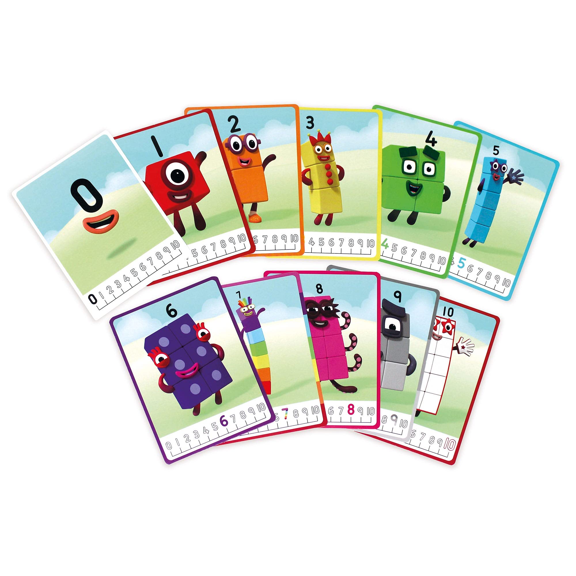 hand2mind child building Numberblocks cubes practicing counting skills