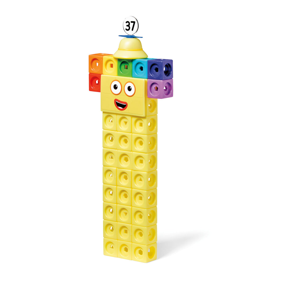 hand2mind children building Numberblocks in classroom encouraging skills