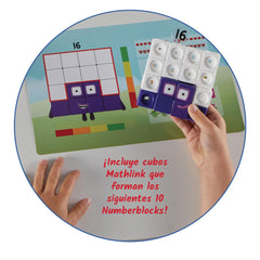 hand2mind Numberblocks close-up of colorful MathLink cubes highlighting durability
